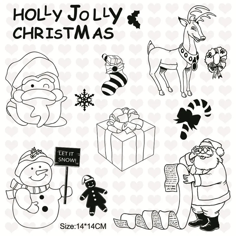 GJCrafts Socks Snowman Deer Clear Stamp and Cutting Dies Scrapbooking Die Cut Card Craft Making Decorative Christmas Set Stamps | Дом и сад