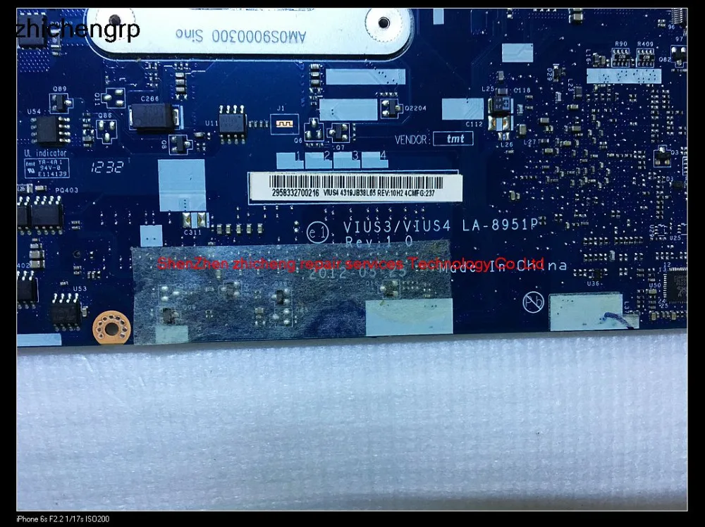 Для lenovo Ideapad S400 Материнская плата ноутбука VIUS4 LA-8951P SR0U3 I3-2365M HM65 DDR3 интегрированная