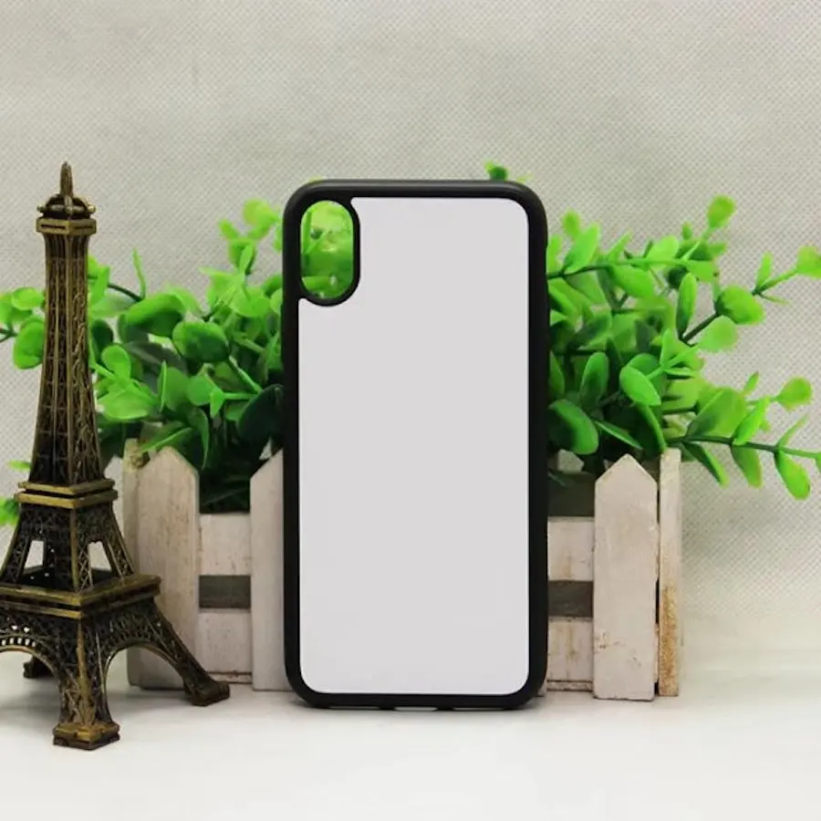 Для IPHONE X пустые 2D сублимационные ТПУ чехлы для сотовых телефонов, DIY печать резиновая задняя защитная крышка с белой металлической пластиной