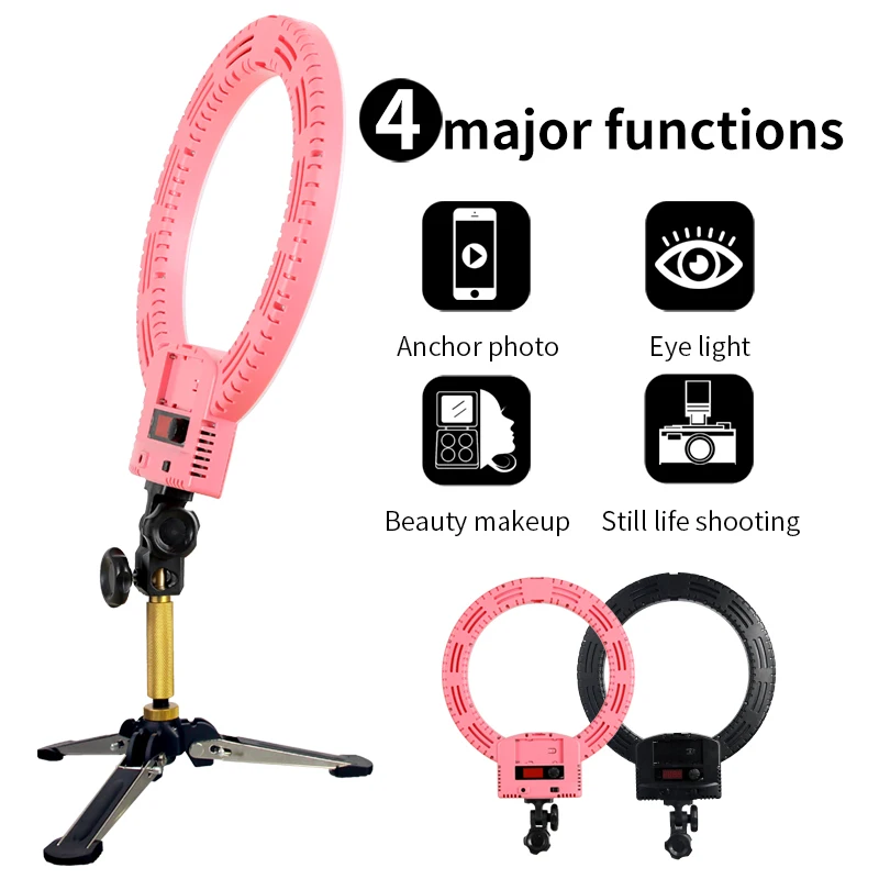 14 дюймов Selfie Ring Light светодиодное фотографическое Освещение 3200 5600K для Youtubu Камера