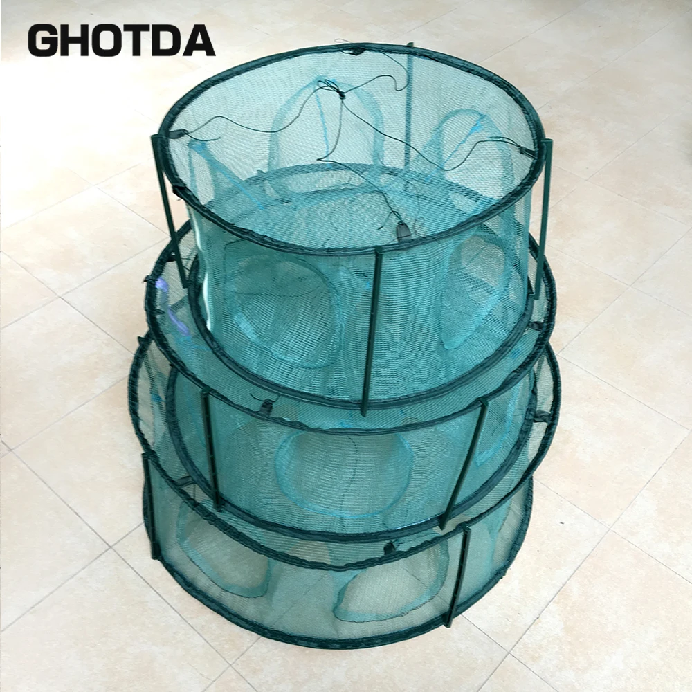 Складная Нейлоновая рыболовная сеть для ловли крабов креветок|net fabric|shrimp crawfishnet |