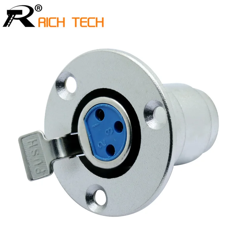 10 шт. никелированный 3 контактный разъем XLR с отверстиями|adapter connector|l connectoradapter xlr |