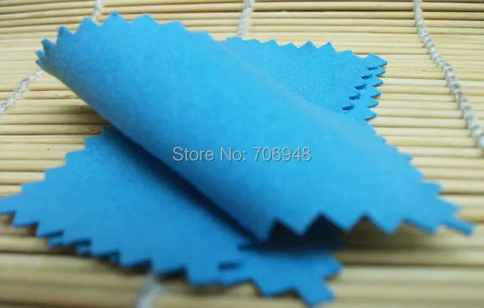 

mix silver polish cloth blue color 4*8cm 10pcs/bag