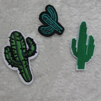 cute cartoon cactus for clothing iron on embroidered appliques diy apparel accessories patch for clothing fabric badges