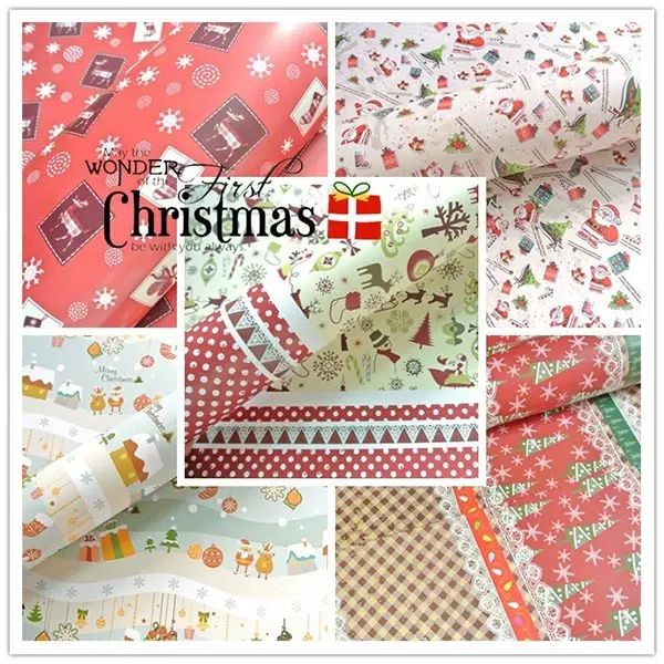 5 шт. оберточная бумага для упаковки товара Рождественская BDF99 | Дом и сад