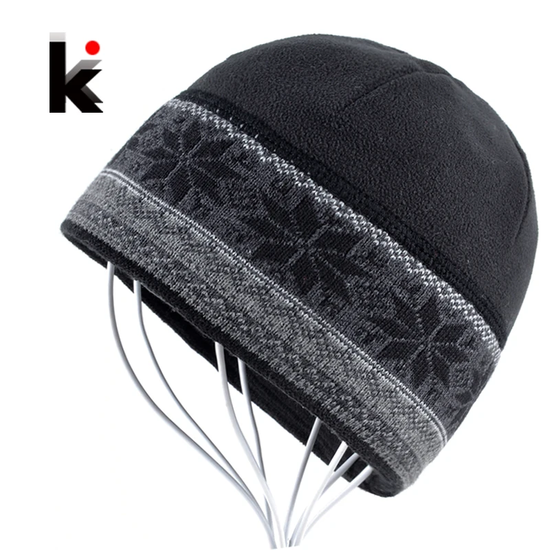 Мужские Skullies для катания на коньках, толстая дизайнерская шапочка со снежинками, вязаные кепки для мальчиков, шапочки, зимние плюшевые шапки для мужчин