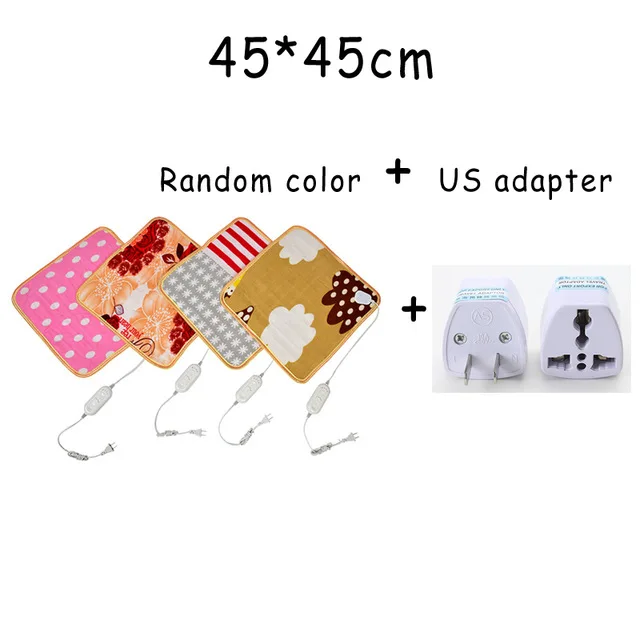 randomcolorus Электрическая грелка для кровати с животными, коврики для стула, электрические грелки для ног, подогреватель сидений, электрическое одеяло с плюшевым подогревом - Цвет: randomcolorus