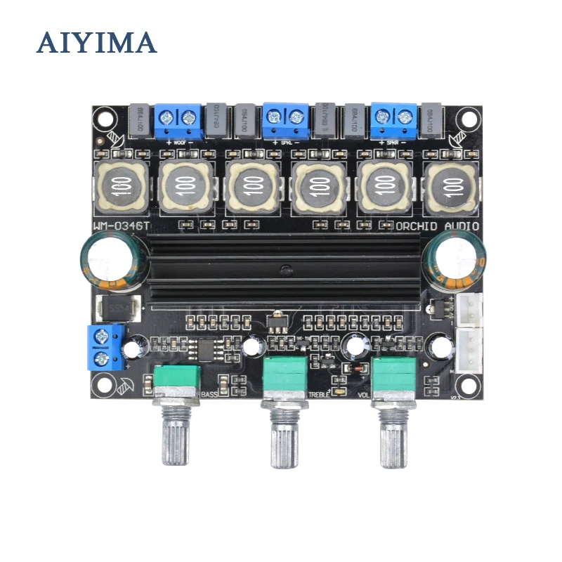 AIYIMA 100 Вт аудио усилители TDA3116D2 2 1 HIFI цифровой стерео сабвуфер усилитель мощности |