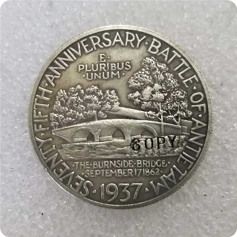 Памятные монеты Antietam 1937 половина копия доллара реплики монет медаль