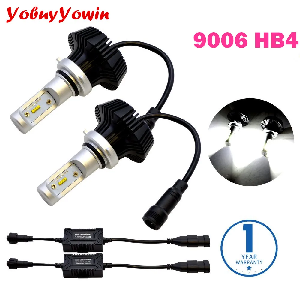 2x9006 HB4 9005 6000K белый 8000 люмен для Lumi led ZES чип 80 Вт светодиодный ные лампы Комплект