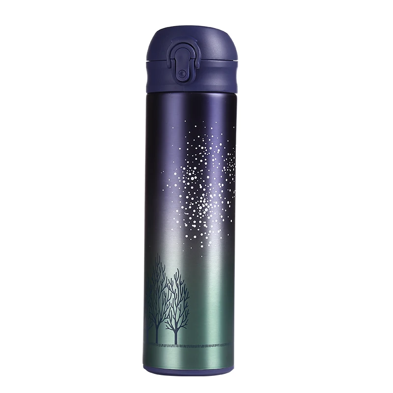 Термос с рисунком звездного неба из нержавеющей стали 500 мл|thermos girls|cup thermoswater bottle
