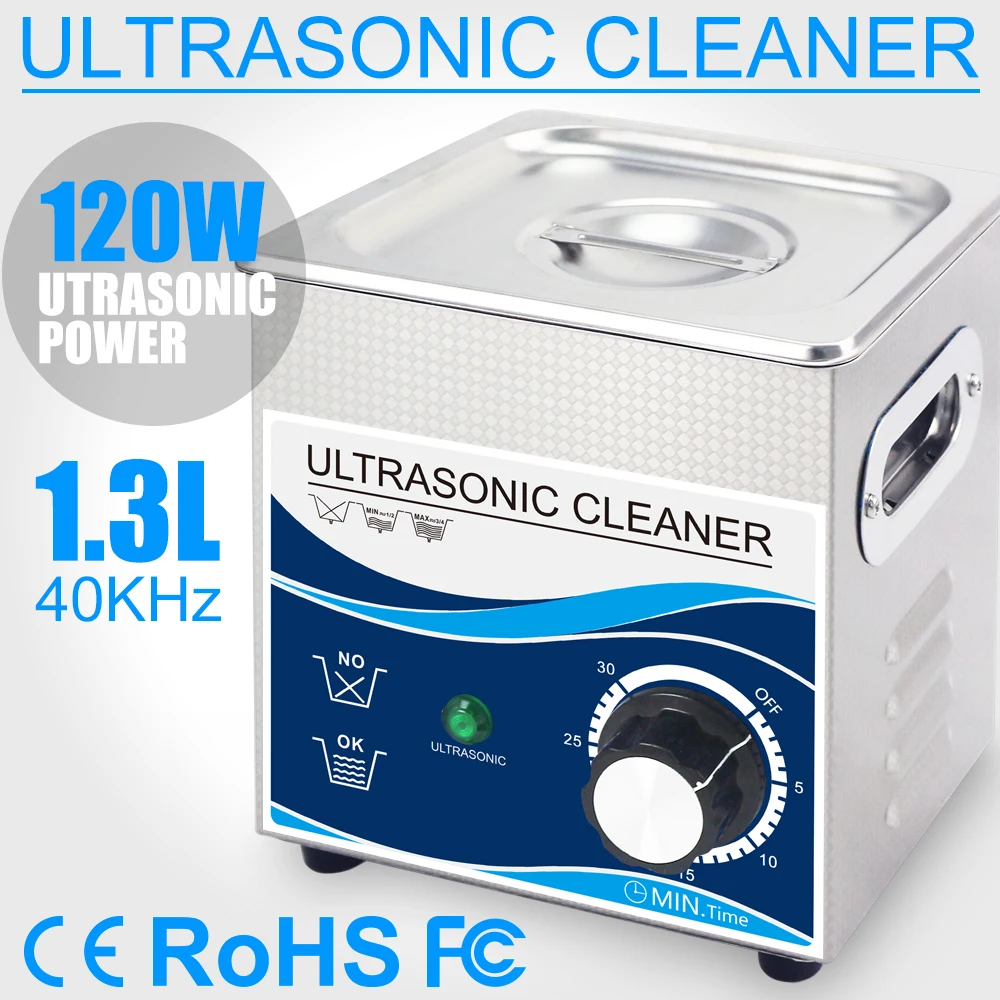 

Granbo 1.3L Ultrasonic Cleaner Bath 120W Transducer 40khz Ultrasound Washer for Jewelry Earrings Necklace Eyeglasses Coins