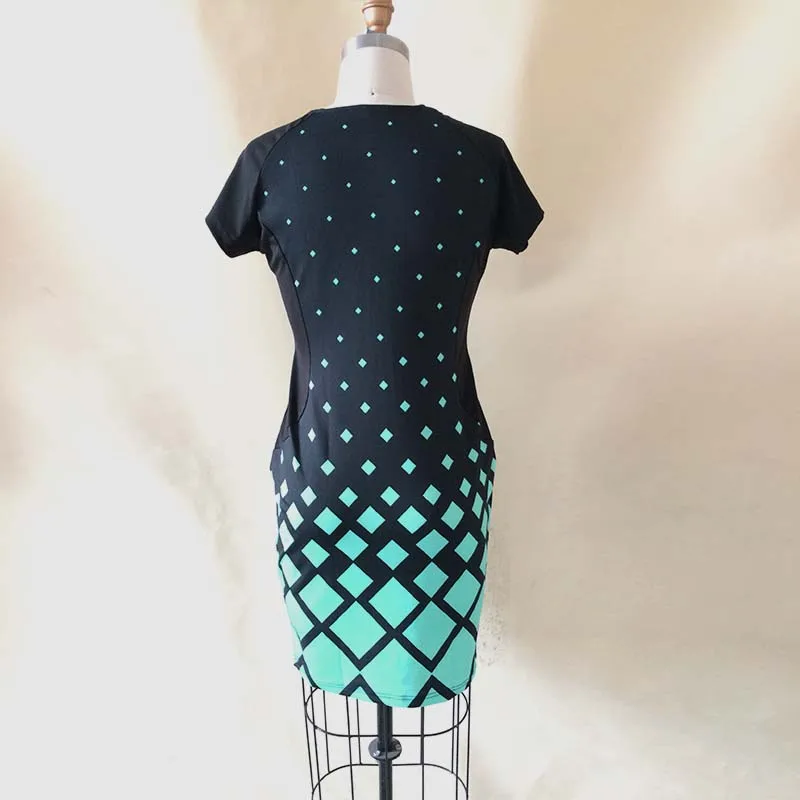 Модное офисное женское платье с принтом большой размер 2019 женская одежда 5XL 6XL