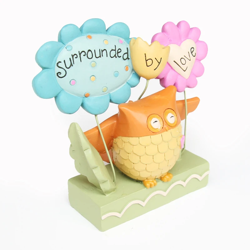 Статуэтка совы ангела статуэтка Феи из смолы в окружности любви лучший подарок