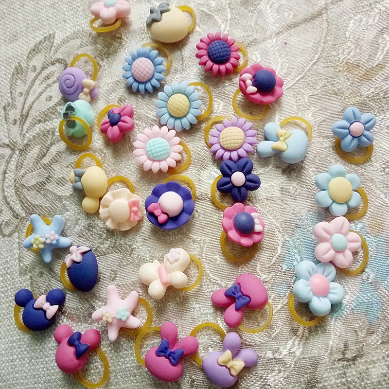 Fashion Pet Dog Cat Bob Hair Bows Mix Color Hairpin Rubber Bands Handmade Boutique Gift 30pcs | Дом и сад