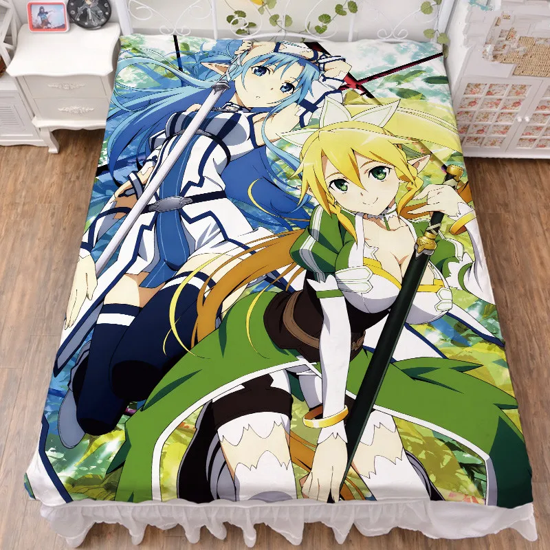 150x200 см аниме меч искусство онлайн Сан Asuna Ayano Keiko Yui Kirigaya молочное волокно простыня