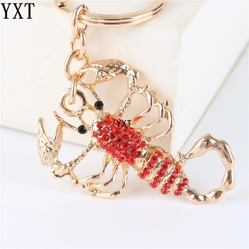 Red Scorpion Crystal Charm Purse Handbag Car Key Ring Chain Party Wedding Birthday Creative Friend Gift | Украшения и аксессуары