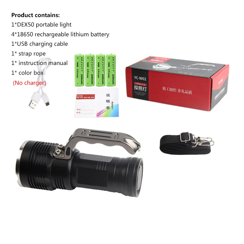 18650 battery mode Фонарь светодиодный аккумуляторный Cree xhp70 xhp50,18650 аккумулятор, фонарь для охоты, кемпинга, самообороны, мощный светодиодный тактический фонарик - Испускаемый цвет: 18650 battery mode