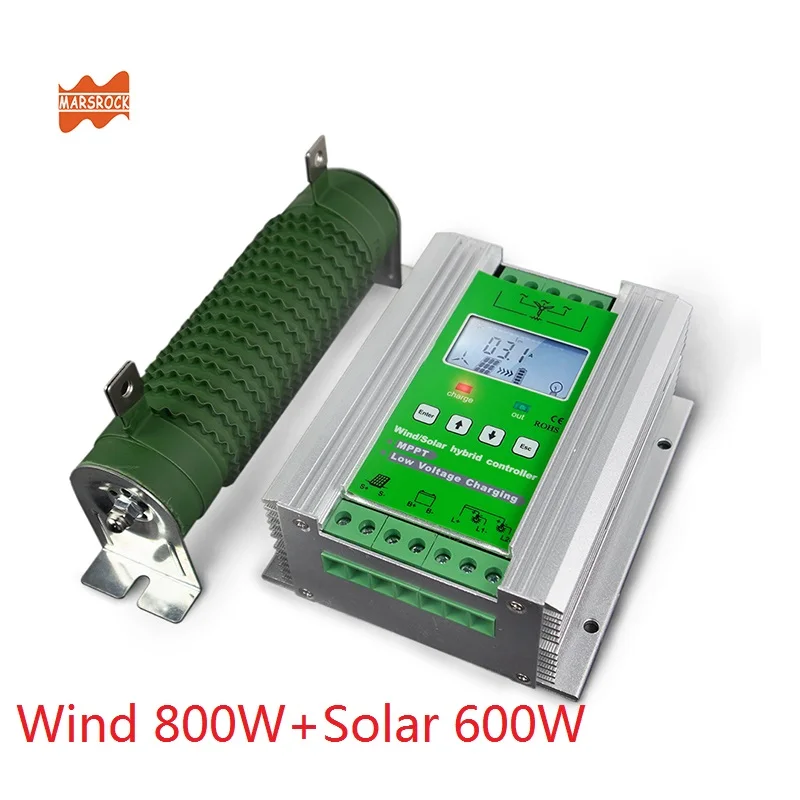 Wind 800W Solar 600W 1400 Вт со слежением за максимальной точкой мощности, ветро-солнечной гибридной усилитель контроллер заряда для фотоэлектрических систем и 12/24V Авто подать заявку на 800W 600 Вт ветер+ 600 Вт 400 Вт с солнечной бата - Цвет: Wind 800W Solar 600W
