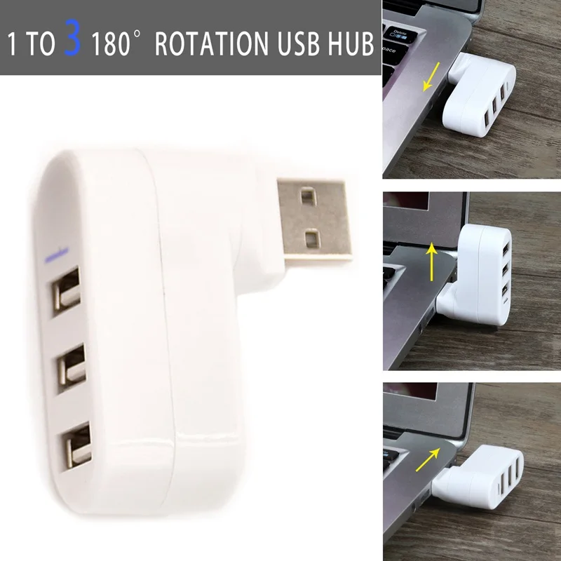 Высокое качество для ноутбука концентратор компьютера USB Поворотный сплиттер