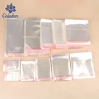 Прозрачные самоклеящиеся пластиковые пакеты для хранения, 4 размера, 200 шт