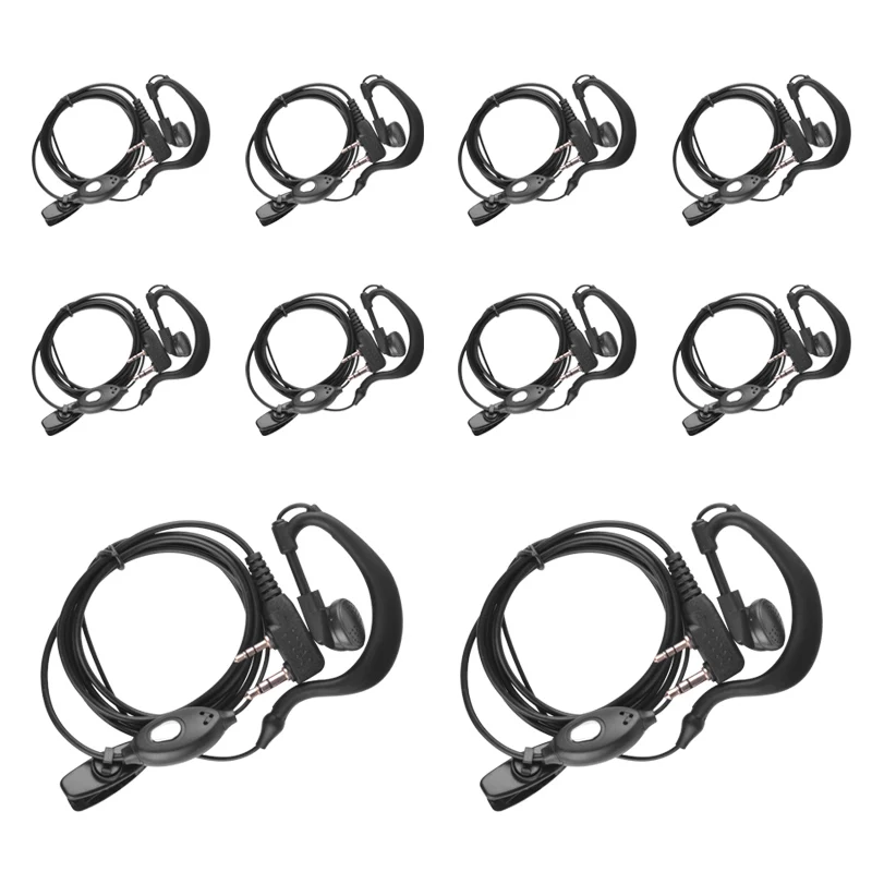 10 шт./лот 1 проводная рация наушник G Style гарнитура K plug с PTT и встроенным микрофоном