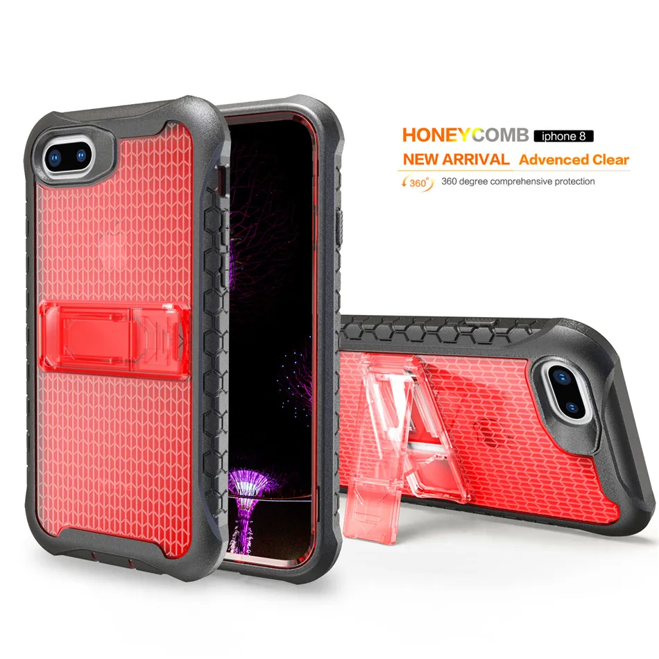 Case for iPhone 7 8 Shockproof Military Drop Tested Silicon Armor Cover 6 6s Foldable Kickstand TPU Coque Shell | Мобильные телефоны