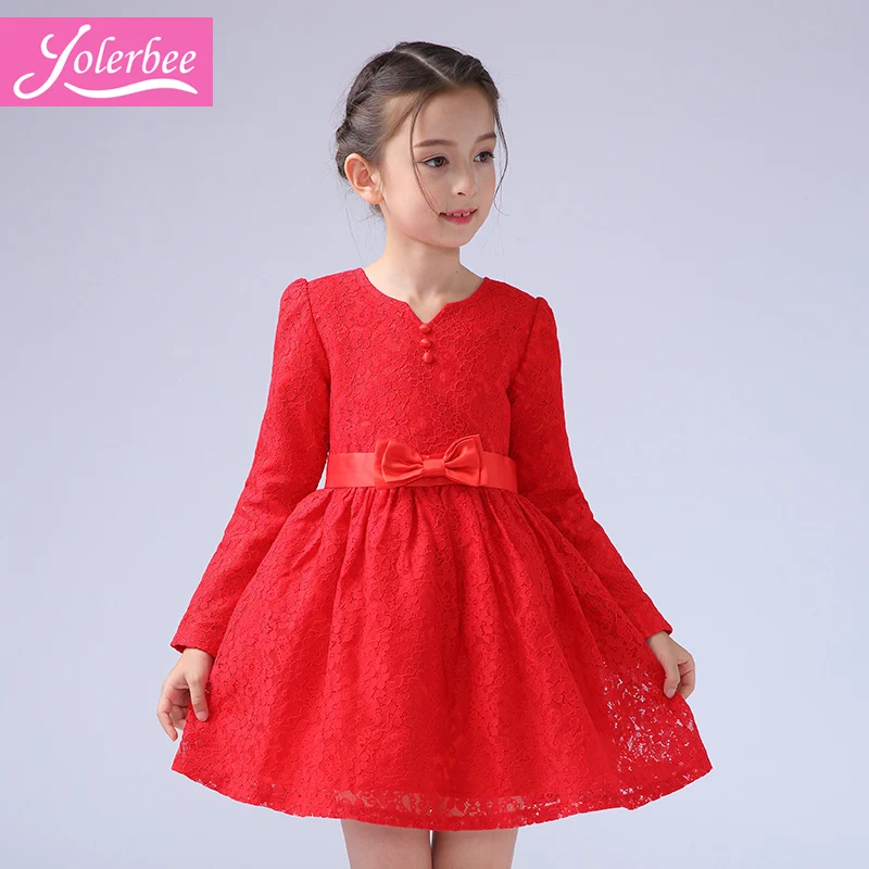 Обувь для девочек платье 2017 Брендовое принцесса с длинным рукавом Цветочные