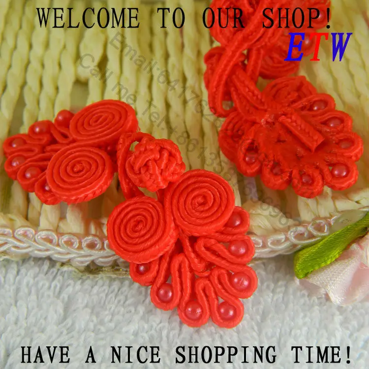 Бесплатная доставка ручная работа китайская кнопка с узлом 6-7 5 см красные