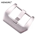 Пряжка из нержавеющей стали для мужских и женских часов, металлическая застежка с язычком, цвет серебристыйчерный, аксессуары для часов, 20 мм 22 мм 24 мм