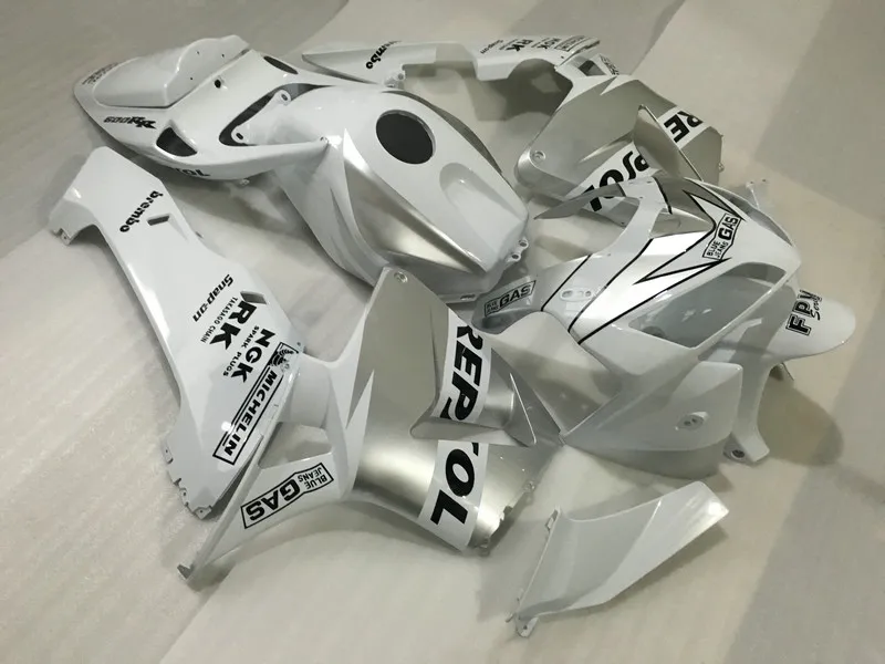 Motorocycle обтекателя комплект для HONDA CBR600RR 05 06 CBR 600 RR F5 2005 2006 CBR 600RR ABS цвета: белый, серебристый Обтекатели+ подарки ZB36