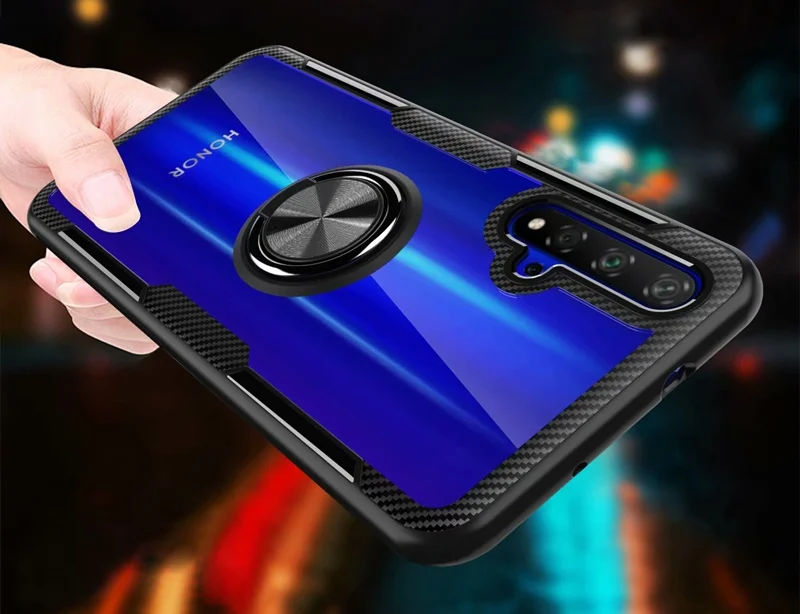 Чехол для huawei honor 20 чехол honor 20 Pro прозрачный Стенд для колец на палец Магнит мягкий чехол для huawei honor 20 pro Чехол kimTHmall