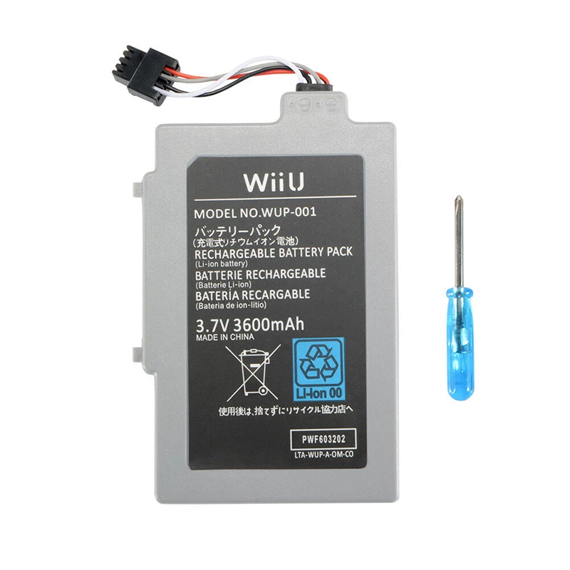 Перезаряжаемый литий ионный аккумулятор для Nintendo Wii U 3 7 в 3600 мАч|Перезаряжаемые
