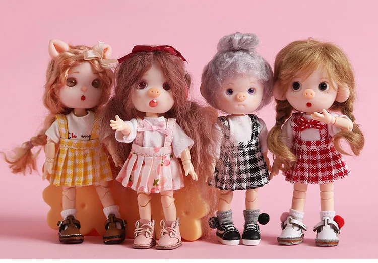 1 шт. Милая сетчатая юбка на подтяжках гофрированная для кукол ob11 1/12 bjd аксессуары