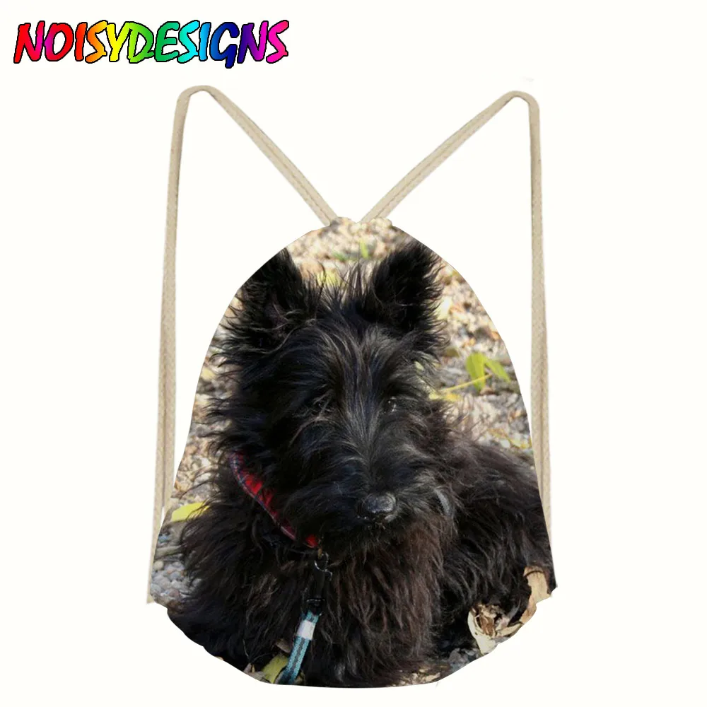 3D printing Women drawstring backpack Classic Scotty dogs Pattern mochila escolar man bags Travel mochilas school bag | Багаж и сумки