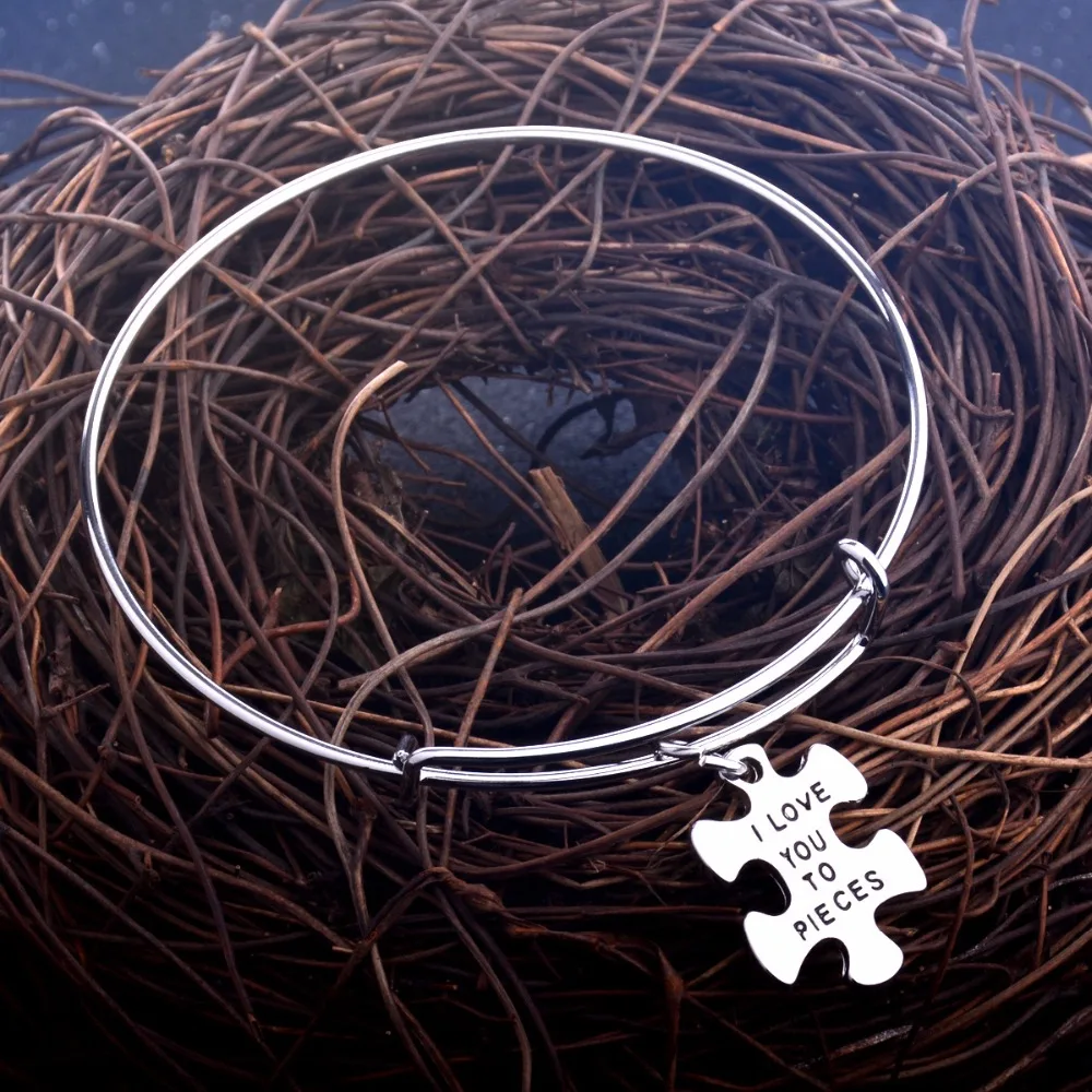 Charm Puzzle I Love You To Pieces браслеты для влюбленных лучшие друзья браслет женщин мужчин
