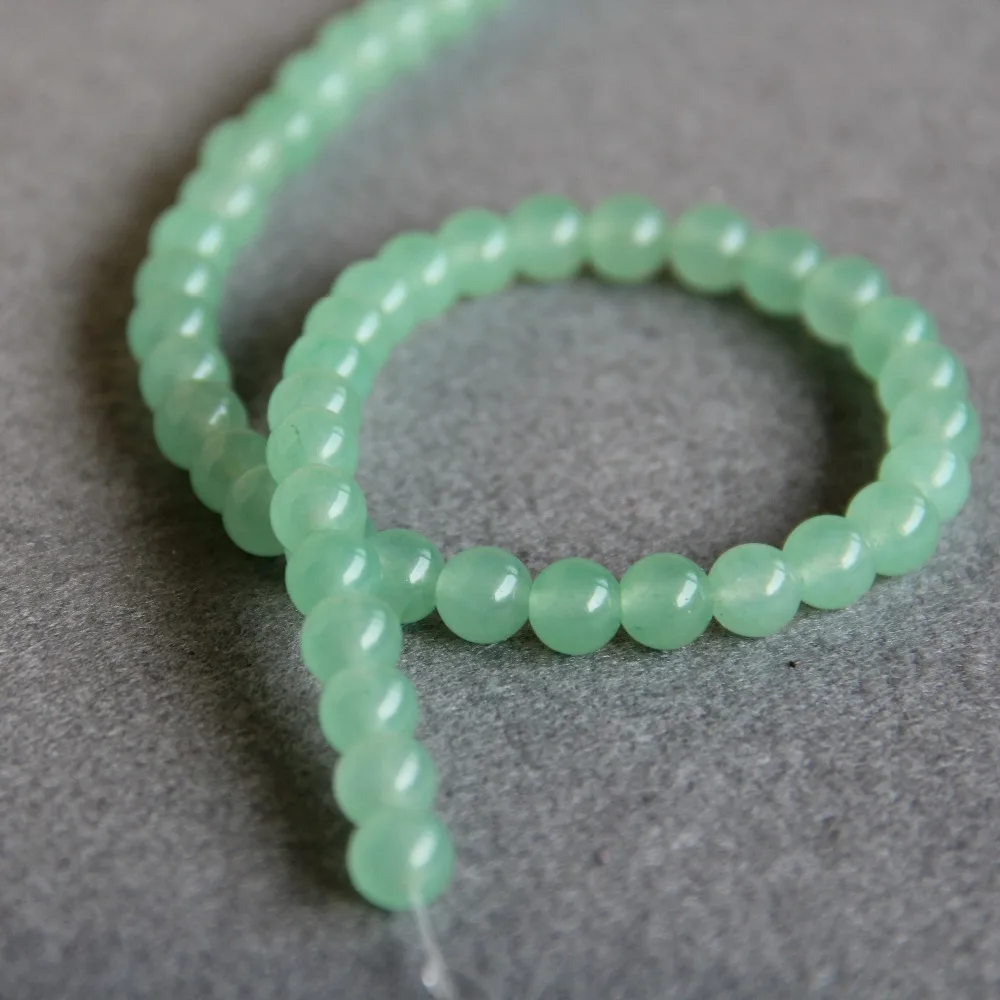 8 мм аксессуары для рукоделия халцедон оптовая продажа светло-зеленые круглые