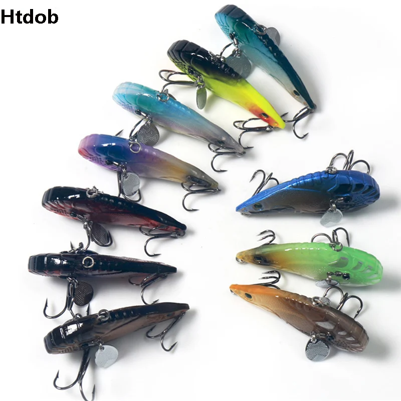 

Htdob Shrimp Fishing Lure VIB Bait 18g Sinking 0.5-2m VMC Hook Vibration Wobbler Isca Artificial Para Pesca Leurre Peche