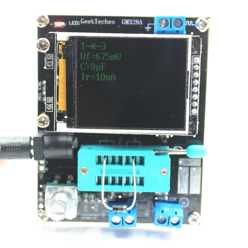 Full Assembled LCD GM328A Transistor Tester Diode Capacitance ESR Voltage Frequency Meter PWM Square Wave Signal Generator SMT |