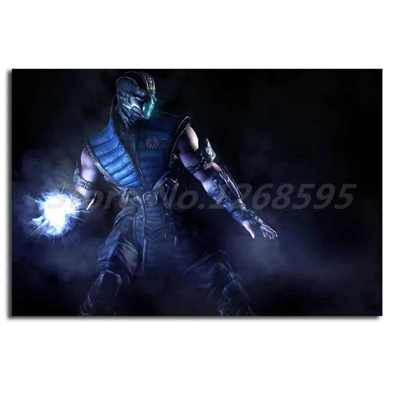 Настенные плакаты на холсте Sub Zero In Mortal Kombat X декоративная живопись Современное