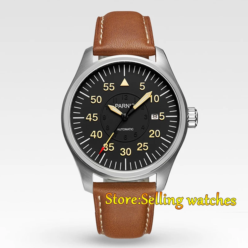 Часы мужские автоматические с сапфировым стеклом 44 мм | Наручные часы