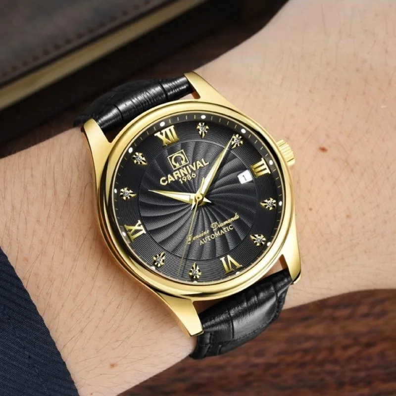 

CARNIVAL Men's Watches Top Brand Luxury Business Fashion Mechanical Watch Men Automatic Waterproof Sport Watch Relogio Masculino