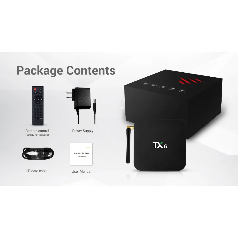 TX6 Smart TV BOX Android 9 0 4G 64G Allwinner H6 четырехъядерный 2 + 5G двойной Wifi BT4.1 телеприставка 4K HD
