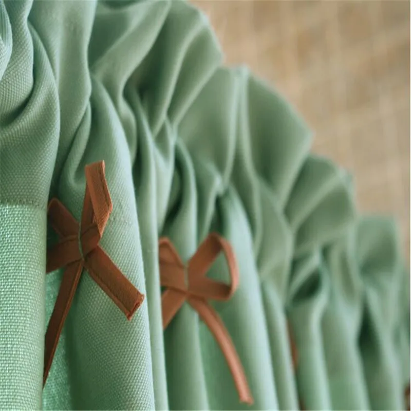 Free Shipping Quality Pastoral Green Curtain Lovely Lace Coffee Drapes Kitchen Closet Short Small Blinds Home Winder Decora | Дом и сад