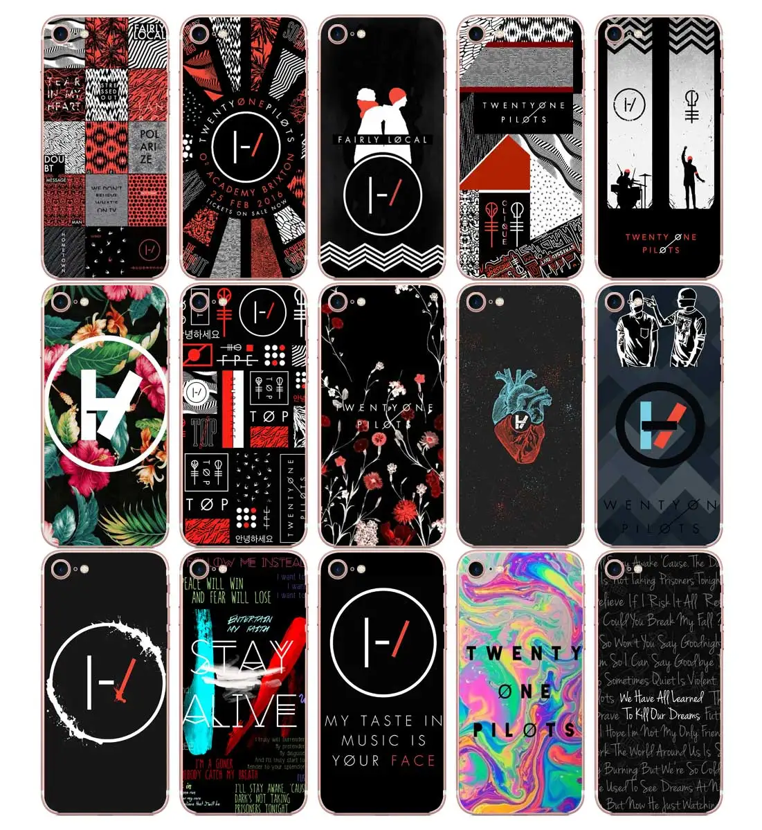 DREAMFOX L552 Twenty One Pilots Мягкий ТПУ силиконовый чехол для Apple iPhone 11 Pro XR XS Max 8X7 6 6S Plus 5 5S SE 5C 4