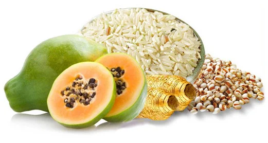 

100% Pure Natural Plant papaya & Radix Puerariae & brown rice & Coix Seed mixed powder ,Face Film Moisturizing Antioxidant 100g