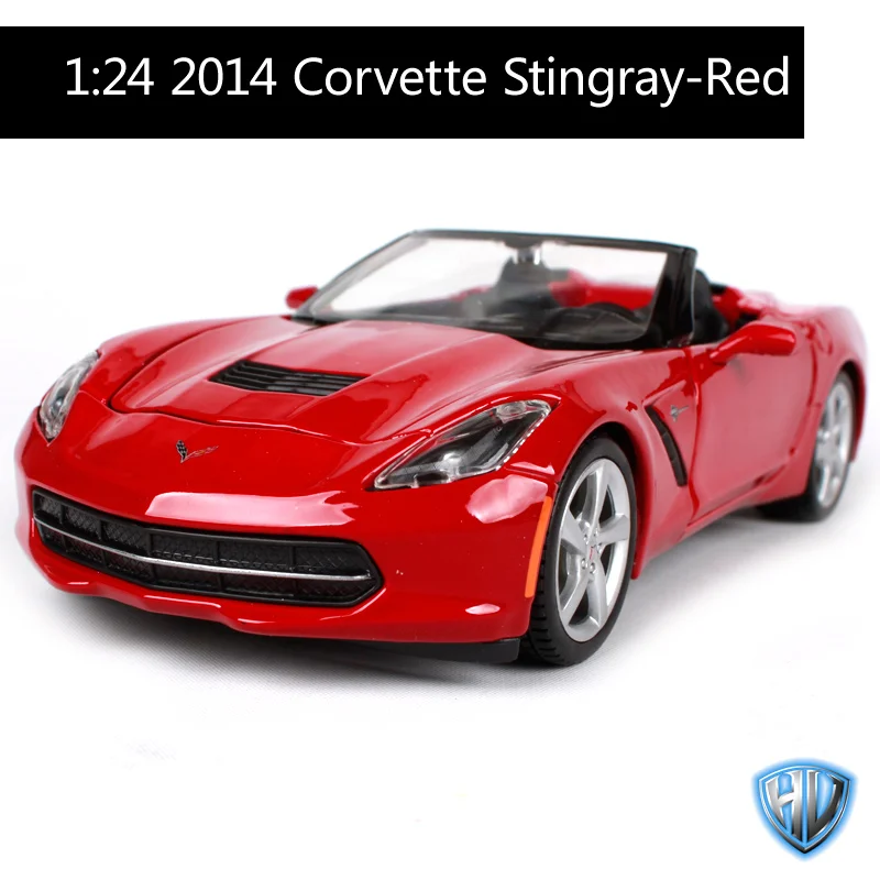 Maisto 1:24 2014 corvette stingray красный желтый автомобиль литья под давлением модель