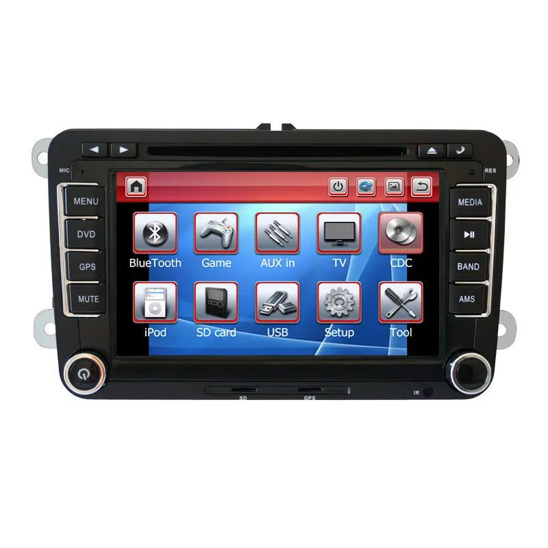 Новый 7 дюймовый 2din автомобильный DVD плеер для VW GOLF 4 5 6 POLO PASSATCC JETTA TIGUAN TOURAN EOS SHARAN