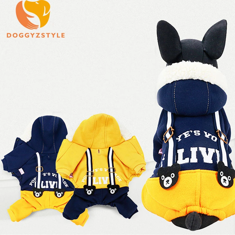 Комбинезоны для щенков одежда собак комбинезоны с надписями зимние теплые