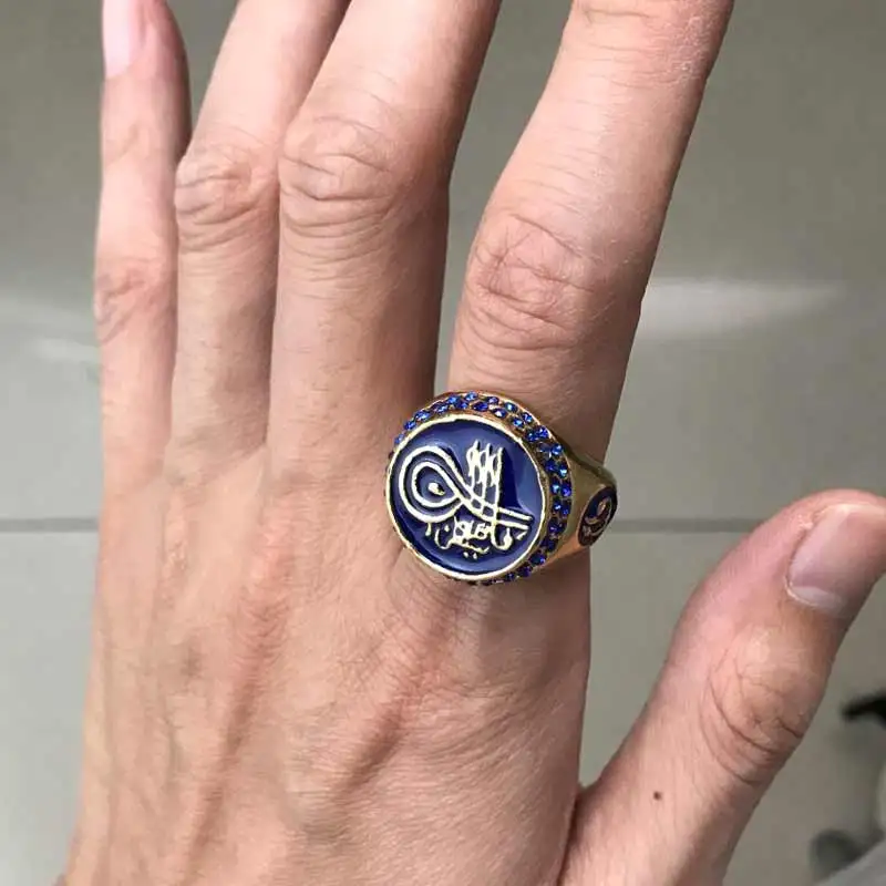 Кольцо с синими кристаллами zkd|blue crystal ring|crystal ringring ring |